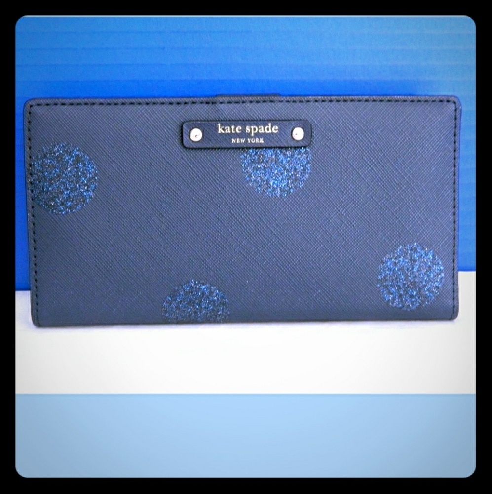 SOLD NWT Kate Spade Haven Lane Navy Dot Wallet